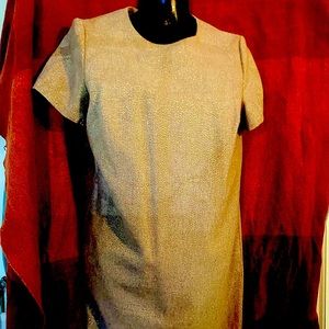 Banana Republic|Gold wool dress sparkles